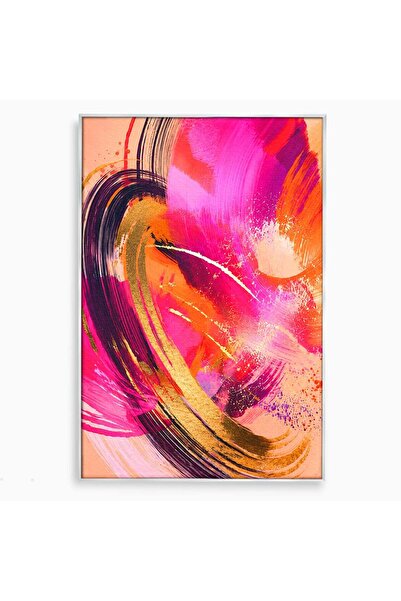 Luxcanva Tablou Canvas Energie Abstracta 80x120 cm cu Rama Argintiu Abstract ...