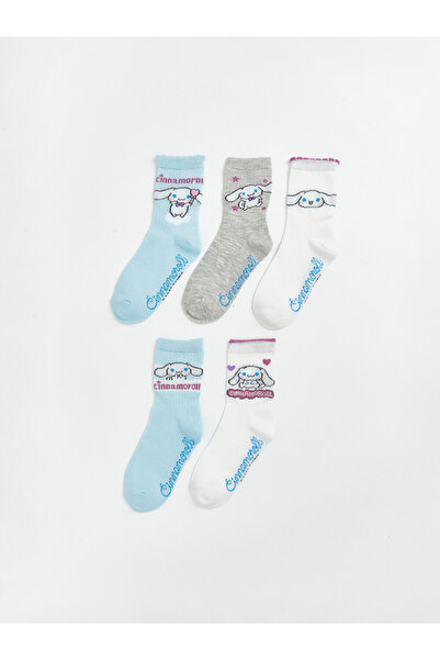 LC Waikiki Șosete scurte pentru fete, imprimate cu Cinnamoroll, pachet de 5