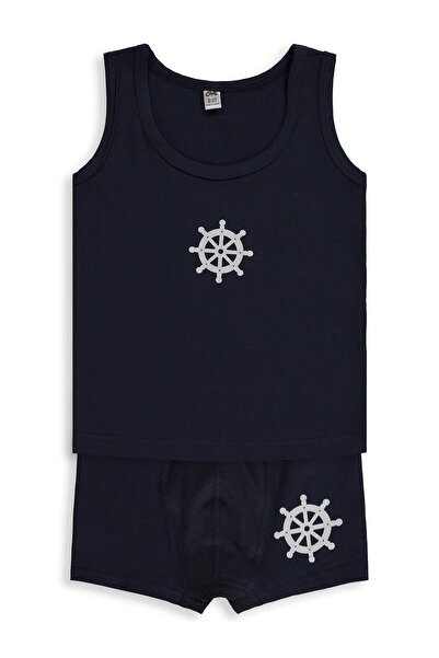 Civil Boys Sailor 2-12 Years Old Boys' Underwear Set - Navy Blue