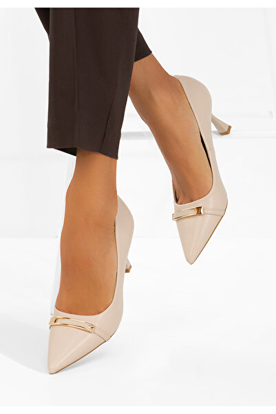 B T Shoes Γυναικεία δερμάτινα παπούτσια Avelisse σε χρώμα nude
