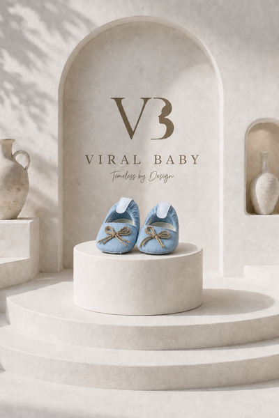 VIRAL BABY Timeless by Design Hasır Fiyonklu Yumuşak Bebek Ayakkabısı