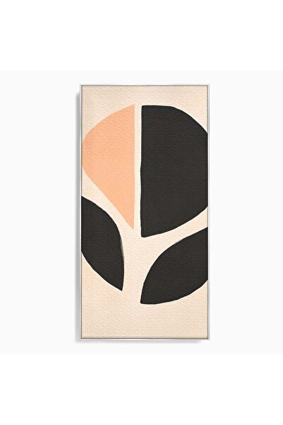 Luxcanva Tablou Canvas Forme Abstracte 70x140 cm cu Rama Argintiu Abstract Mi...