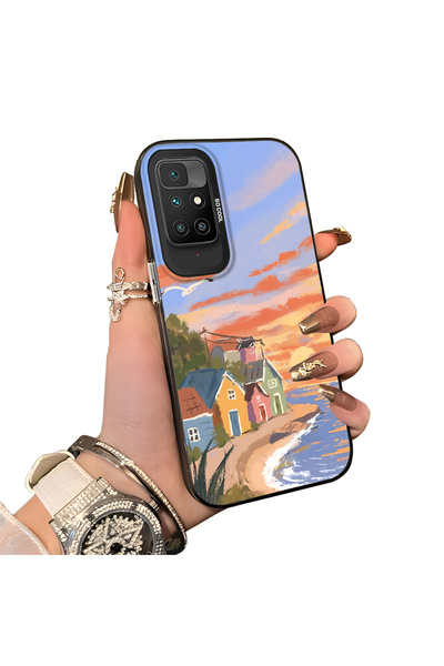 ucuc Xiaomi Redmi 10 2022 Compatible Sunset Seaside Scenery Printed Acrylic B...