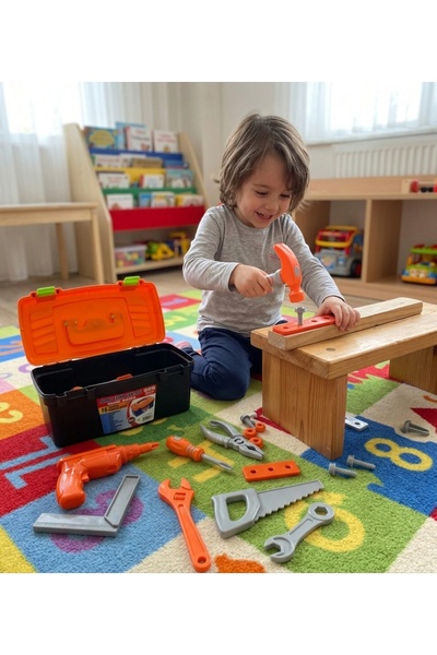 BBYTOYS 16 Parça Kutulu Oyuncak Tamir Seti – Alet Çantalı Çocuk Usta Tamirci ...
