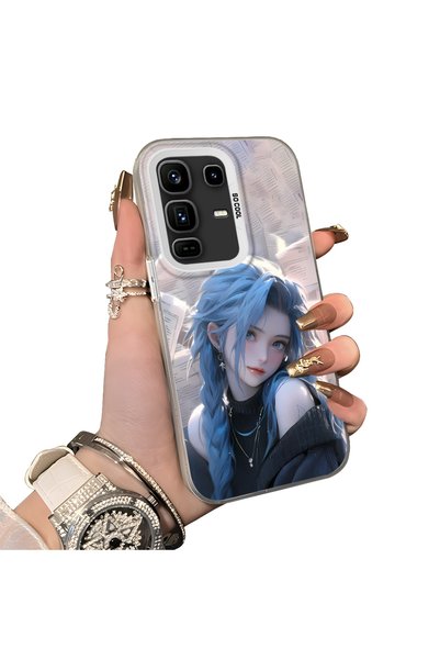 ucuc حافظة هاتف Infinix Note 50 Pro Plus متوافقة مع تصميم الفتاة ذات الشعر ال...