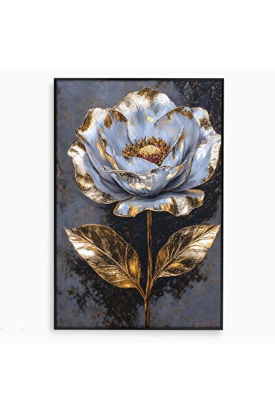 Luxcanva Tablou Canvas Noblețe în Floare 70x100 cm cu Rama Negru Floare Natur...