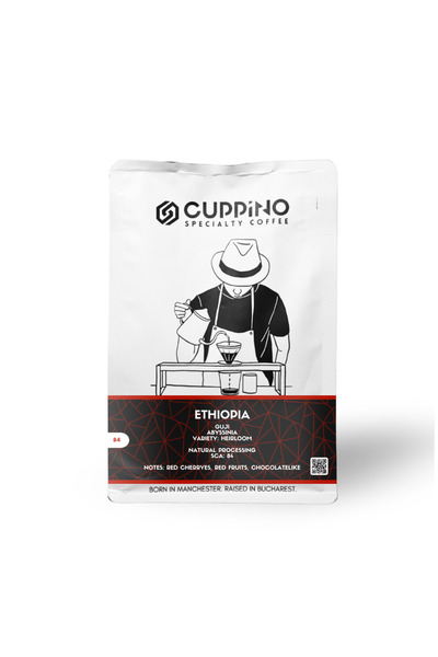Cuppino Specaility Coffee Ethiopia Guji Abyssinia 250gr - Boabe Întregi