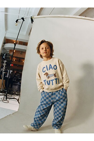 Laciel Paris Damalı Pantolon ve Sweatshirt Takım