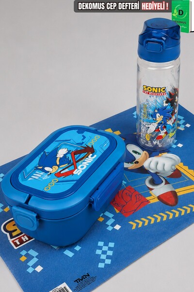 Sonic X Dekomus Licensed 3 Compartment Lunch Box / Lunch Box, Water Bottle an...