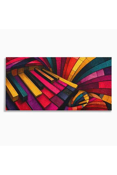 Luxcanva Tablou Canvas Pian Abstract 140x70 cm pe Sasiu Lemn Pian Abstract Arta
