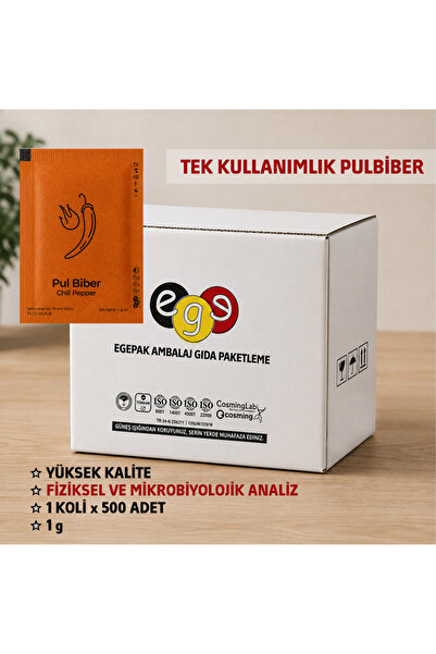EGEPAK AMBALAJ Tek Kullanımlık PulBiber 1 g 5x7 500 Adet