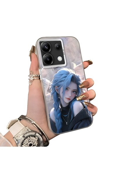 ucuc Xiaomi Redmi Note 13 Pro 5g Compatible Blue Haired Anime Girl Patterned ...