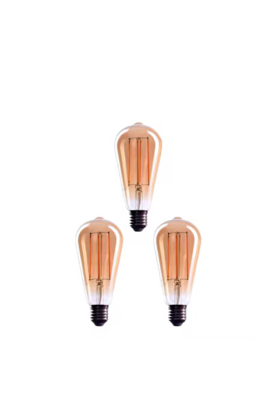 Crown LED Set 3 becuri incandescente Crown Led, 13,9 x 6,3 cm, E27, 5W, 230V,...