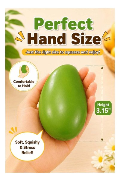 Gencine YUANBAO KING Crunchy Mango Squishy, Chameleon Mango Stress Ball for Adults (1 Pcs)