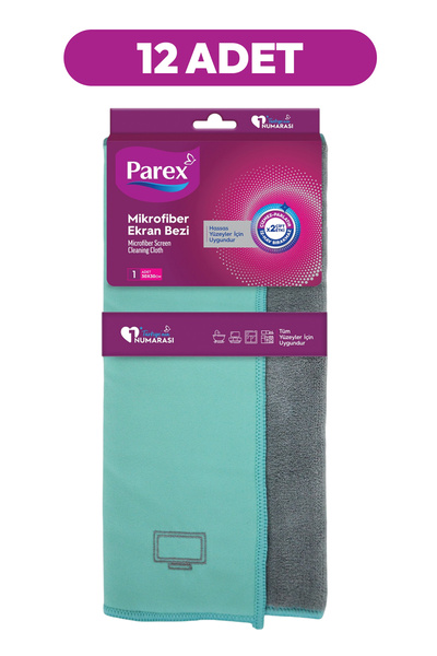 Parex Microfiber Screen Cleaning Cloth Twelve-Pack