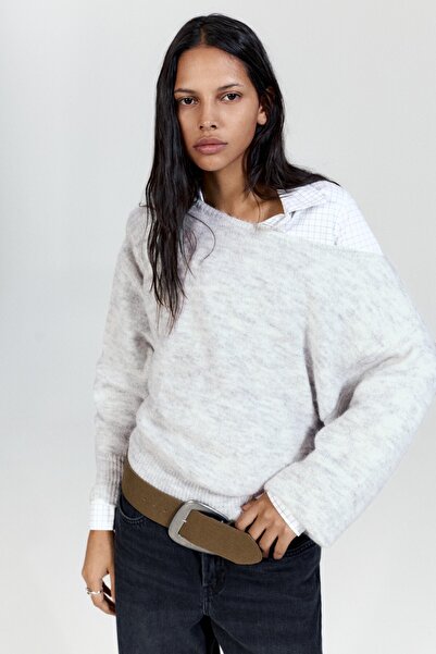 Pull & Bear Kayık yaka regular kazak