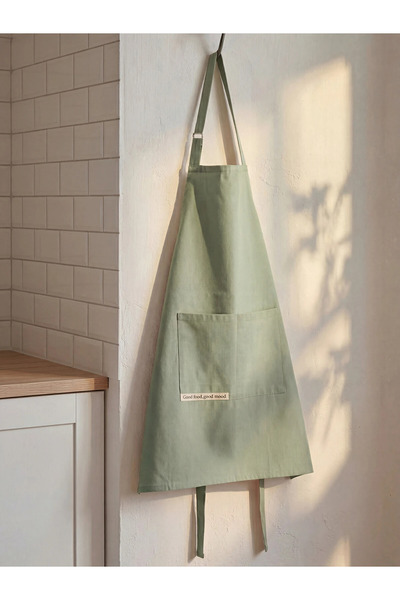 LC Waikiki Lcw Home Green Women's Kitchen Apron with Waist Tie Detail