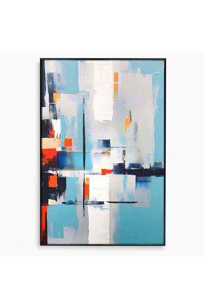 Luxcanva Tablou Canvas Abstract Geometric 80x120 cm cu Rama Negru Abstract Ge...