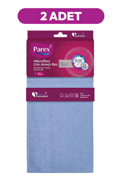 Parex Mikrofiber Çok Amaçlı Bez Mavi İkili Paket