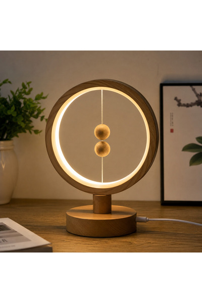 Taimi Heng Balance Lamp Round USB Table Lamp – Warm White LED, Magnetic Float...