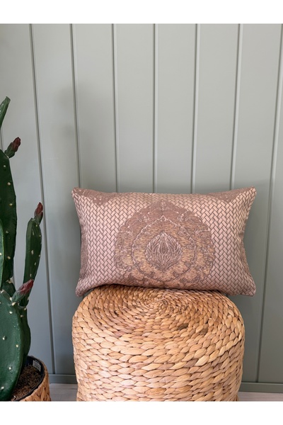 Decamor home Bronze Gold Living Room Throw Pillow Cover