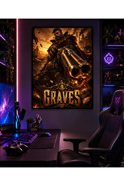 Miutic Print Studio Tablou Gaming League of Legends – Graves, Pistolarul Nele...