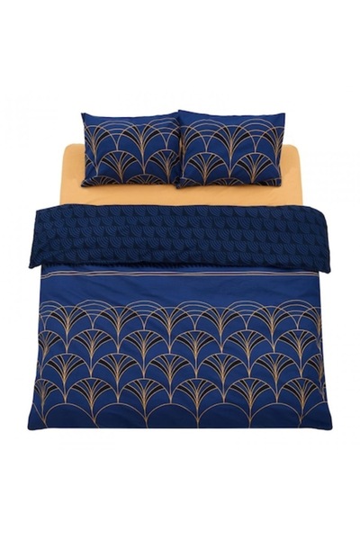 Heinner Lenjerie de pat king size, bumbac, 132 TC, model valuri