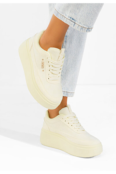 B T Shoes Μισέγια κίτρινα αθλητικά παπούτσια πλατφόρμας