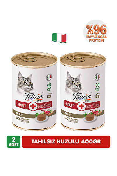 Felicia %97 Proteinli Tahılsız Biftekli Ezme Yetişkin Kedi Konserve Maması 40...