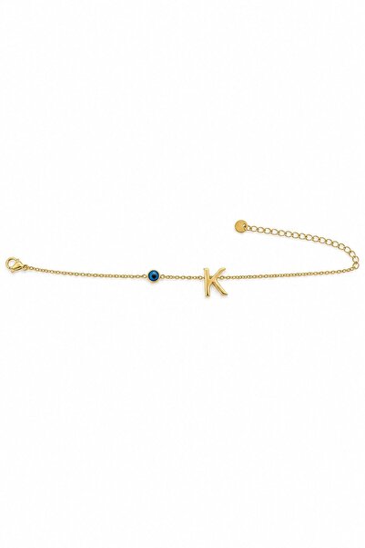 nesdesignn Steel Evil Eye Letter Bracelet — K