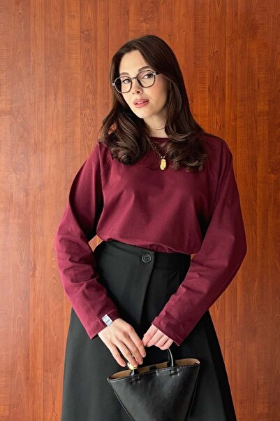 Ceylan Otantik Body cu mâneci raglan, culoare prune