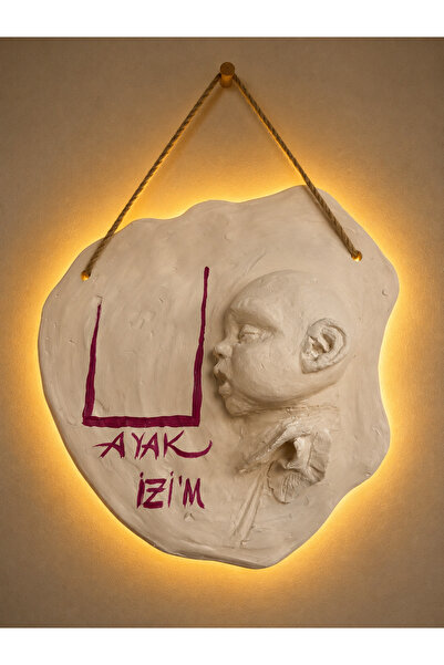 Me Design Decor Kişiye Özel Bebek Ayak İzi Hatıra Duvar Dekoru – Bebek Rölyef...