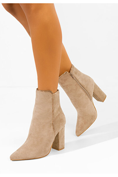 B T Shoes Κομψά μποτάκια Sellenya σε χακί χρώμα