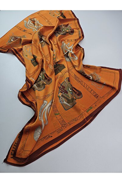 tomrisboutique Luxury Voile Silk Shawl Scarf Horse Patterned Double Sided 70 ...