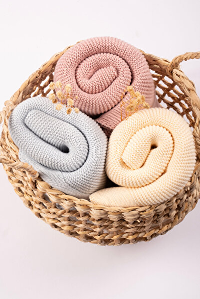 VAUVA 100% Cotton Knitwear Baby Blanket - Baby Stroller and Crib Blanket
