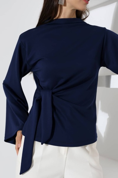 Sabr Women's Modal Tie-Detail Spanish Sleeve Blouse