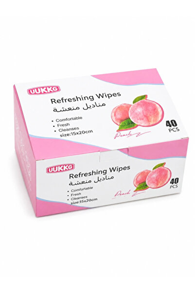 phaenna Peach Refreshing Wipes – 40 Pcs