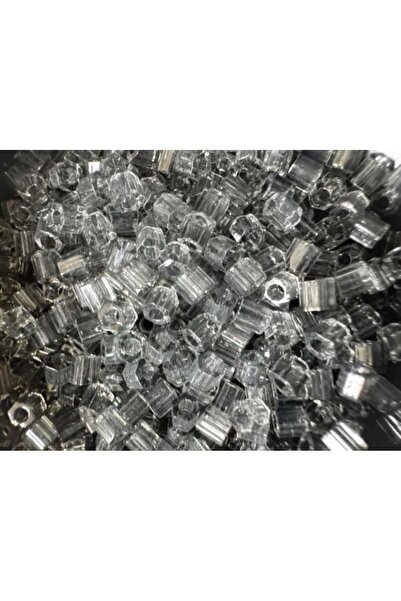 feltland Japanese glass beads for handmade jewelry, hexagon 8/9 - black diamo...