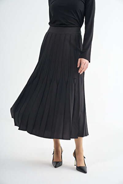 MissWhence Long Pleated Skirt