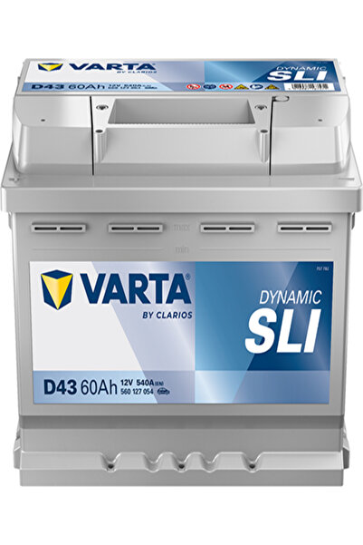 Varta D43 60Ah 540A 12V Ters Kutup Akü – Yeni Seri - Üretim Tarihi: 2026 Yılı...