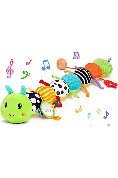 Zigver Plush Toy with Sound and Rattle for Babies Montessori Sensory Toys