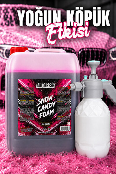 AutoFresh Araç Bakım Seti | Pembe Köpük 5L ve Köpük Pompası Seti