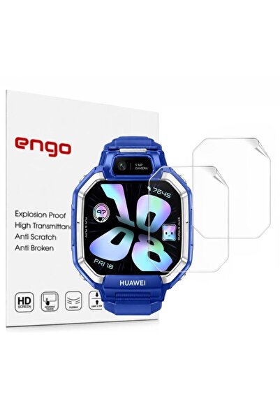 Engo Huawei Watch Kids X1 İle Uyumlu Ekran Koruyucu TPU, Tam Kaplayan Akıllı ...
