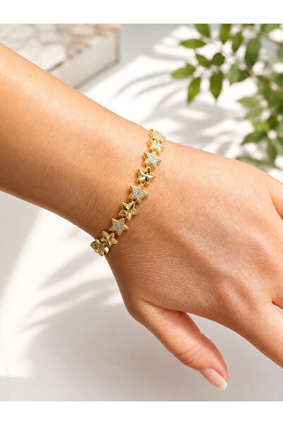 POKAK Xuping Jewelry Kadın 14K Gold Altın Kaplama Zirkon Taşlı Yıldız Su Yolu...
