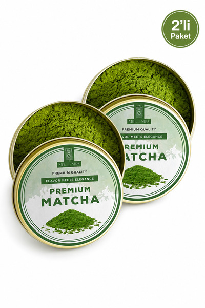 Mel and Mira 2'Li Premium Saf Matcha Tozu 25g | Ceremonial Pure Matcha Powder...