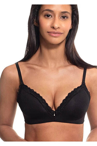 Agio Sutien intarit, AGIO, 80A UE, negru, fara sarma, cupe formate termic, ri...