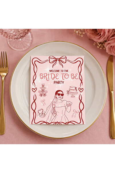 Ays Bridal Bride Parti Tabak Üstü Kart Süsü