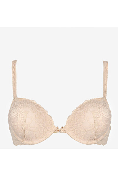 Sielei Sutien push-up, SIELEI, 70C UE, roz pudra, cu sarma, dantela florala, ...