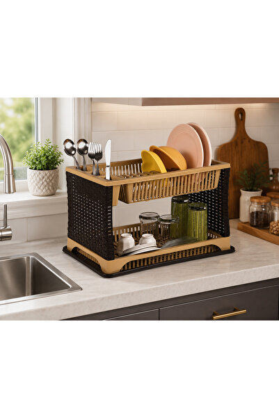Kitchen Line 2 Katlı Geniş Hacimli Bulaşıklık – Kaşıklık Bölmeli, Su Toplama ...