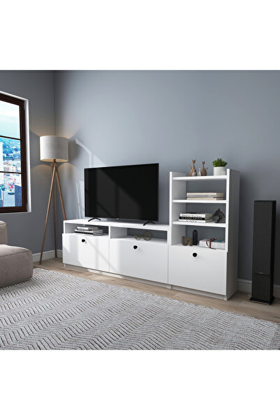 IRMAK MOBİLYA Çok Amaçlı Modern Raflı ve Dolaplı Uğur TV Ünitesi / Çok Amaçlı Konsol